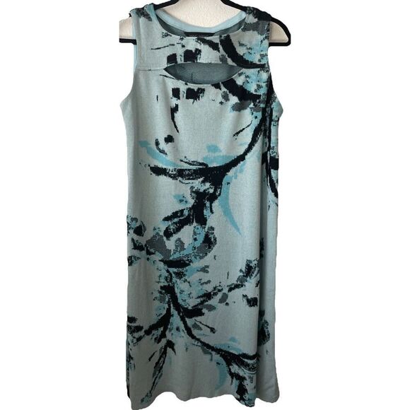 New Ming Wang  Knit Jacquard Cut-Out Sleeveless A-Line Dress MSRP $275 Sz Medium - Picture 3 of 5